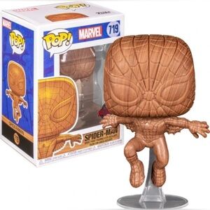 Funko Pop! Marvel Bobblehead Spider-Man Wood Deco Entertainment Earth Exclusive